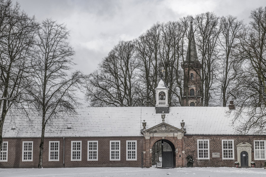 Schlosspark Evenburg Eingang - Winter